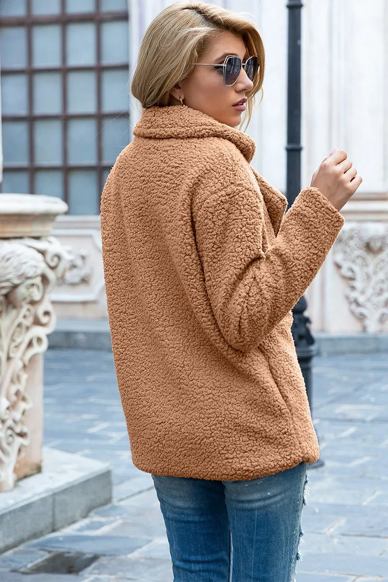 Seasonal Shift Open Front Sherpa Jacket
