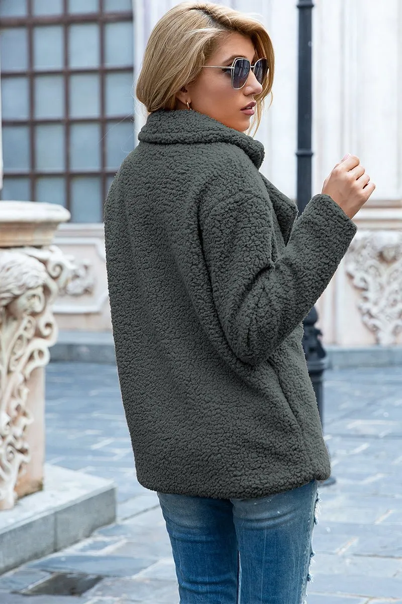 Seasonal Shift Open Front Sherpa Jacket