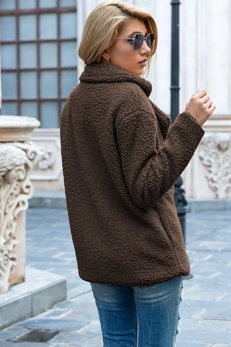 Seasonal Shift Open Front Sherpa Jacket