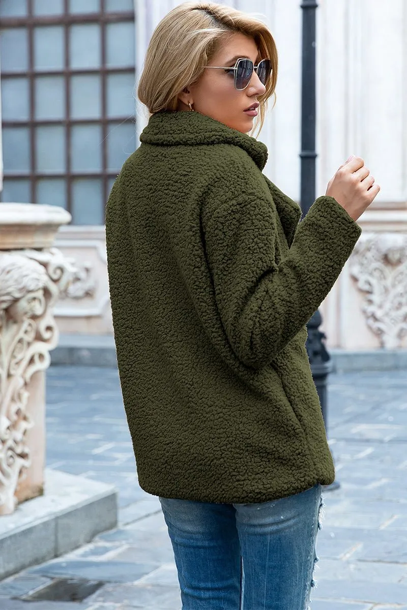 Seasonal Shift Open Front Sherpa Jacket