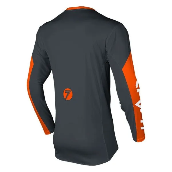 Seven MX 23.1 Rival Rift Motocross Jersey (Grey/Orange, Size:S)