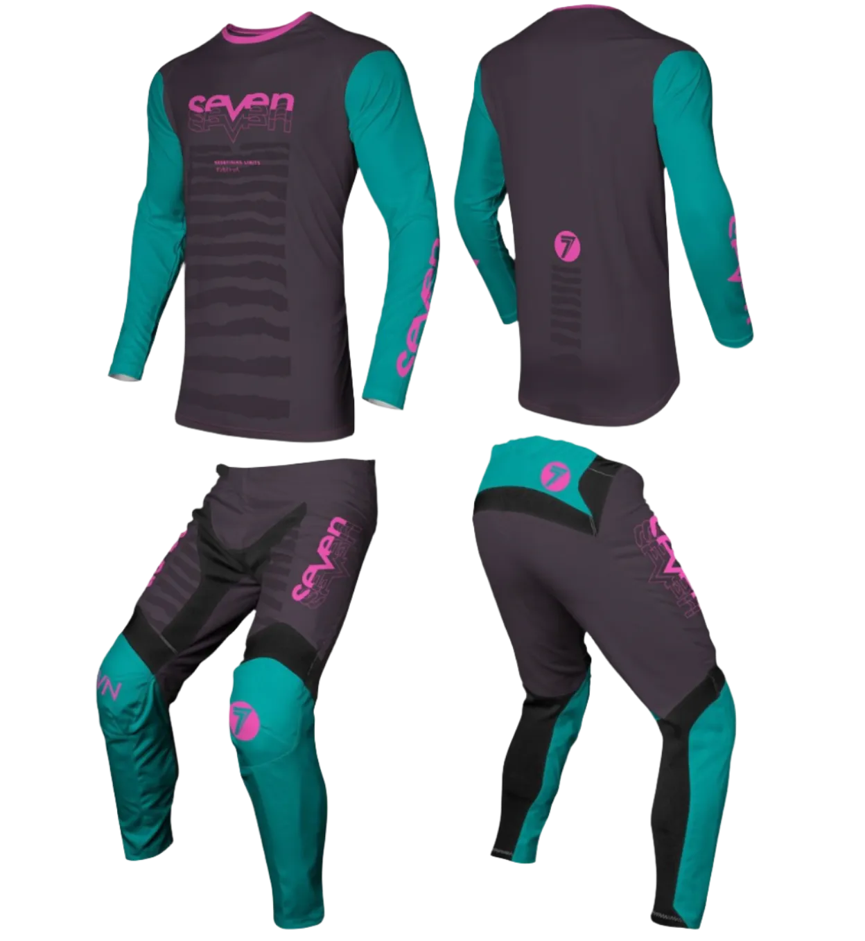 Seven MX 23.1 Vox Surge Motocross Kit (Black/Berry, Size: XL/36)