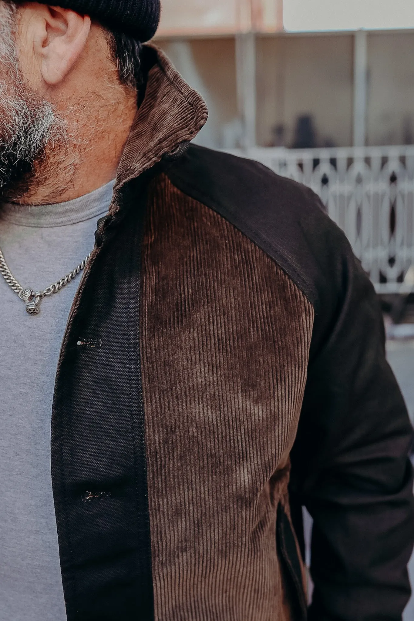 SJGJ24 BLACK COATED DUCK GRIZZLY JACKET (SJGJ24 )