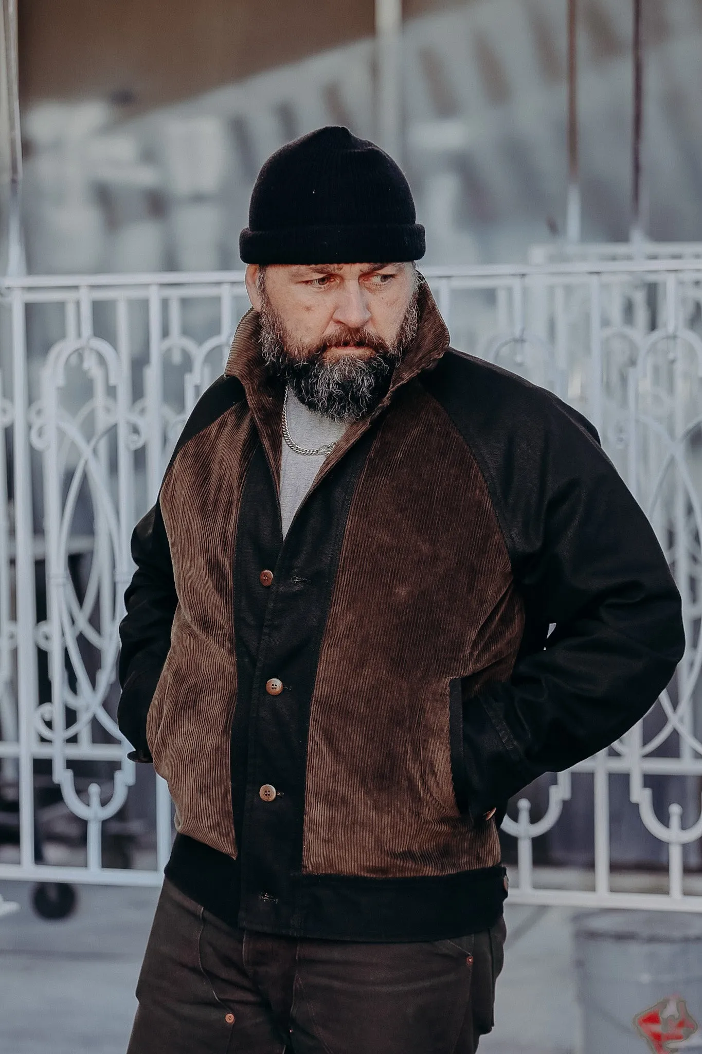 SJGJ24 BLACK COATED DUCK GRIZZLY JACKET (SJGJ24 )