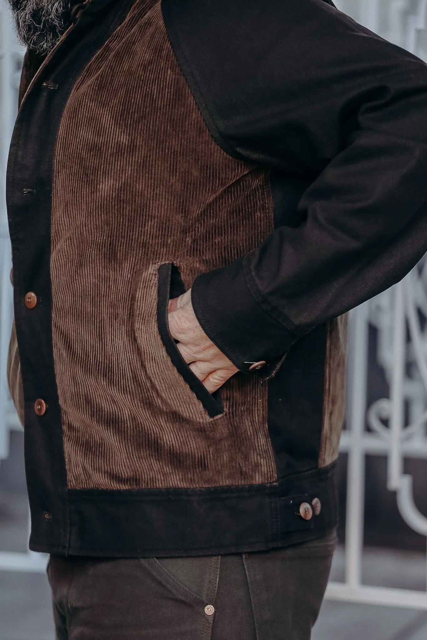 SJGJ24 BLACK COATED DUCK GRIZZLY JACKET (SJGJ24 )