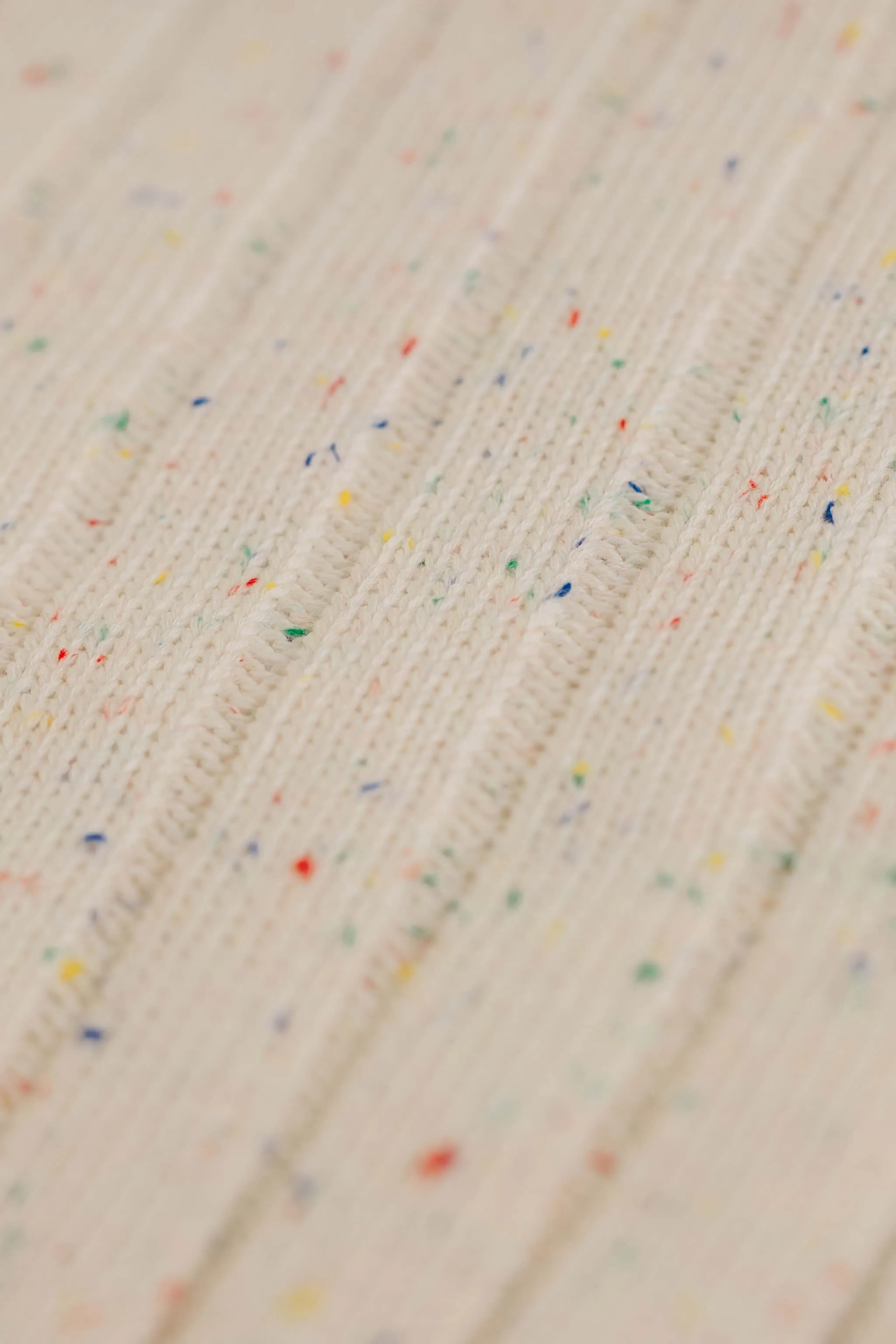 Sprinkle Knit Wide Ribbed Sweater - Oat