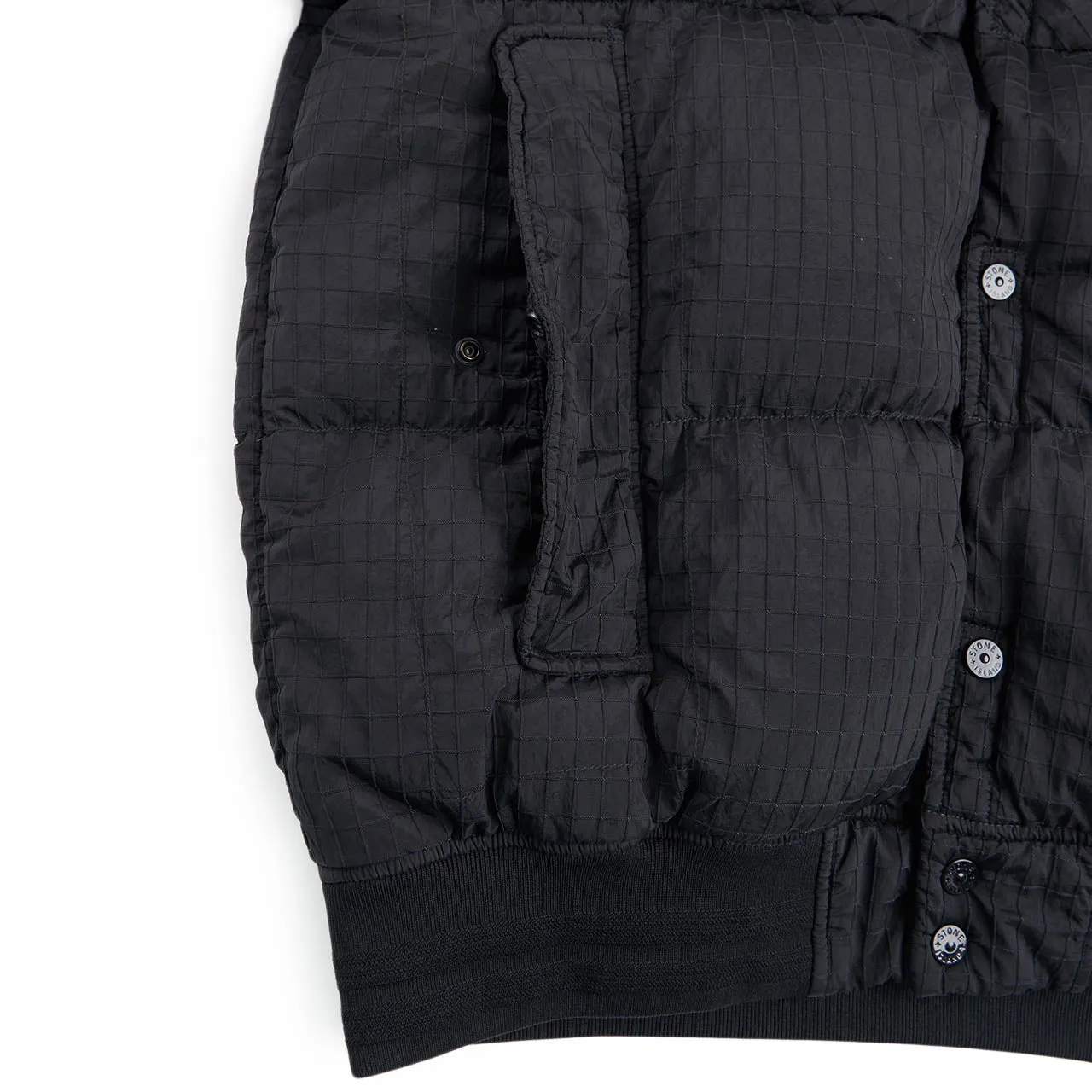 stone island bomber down jacket (black)