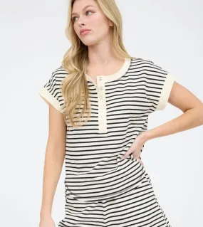 Striped Black Top