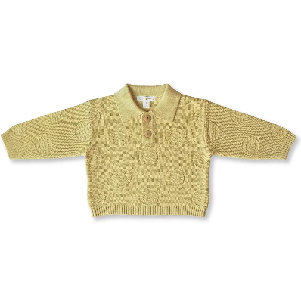 SUNSHINE BUTTON UP JUMPER | LEMON
