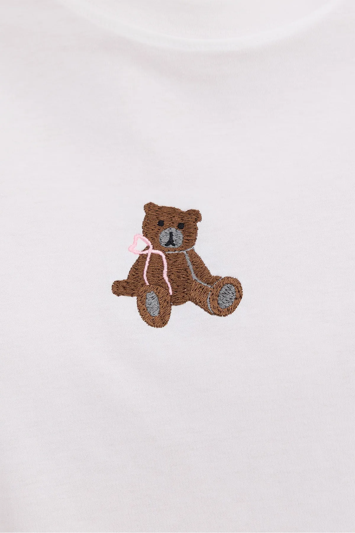 Teddy Bear Printed Thick T-shirt