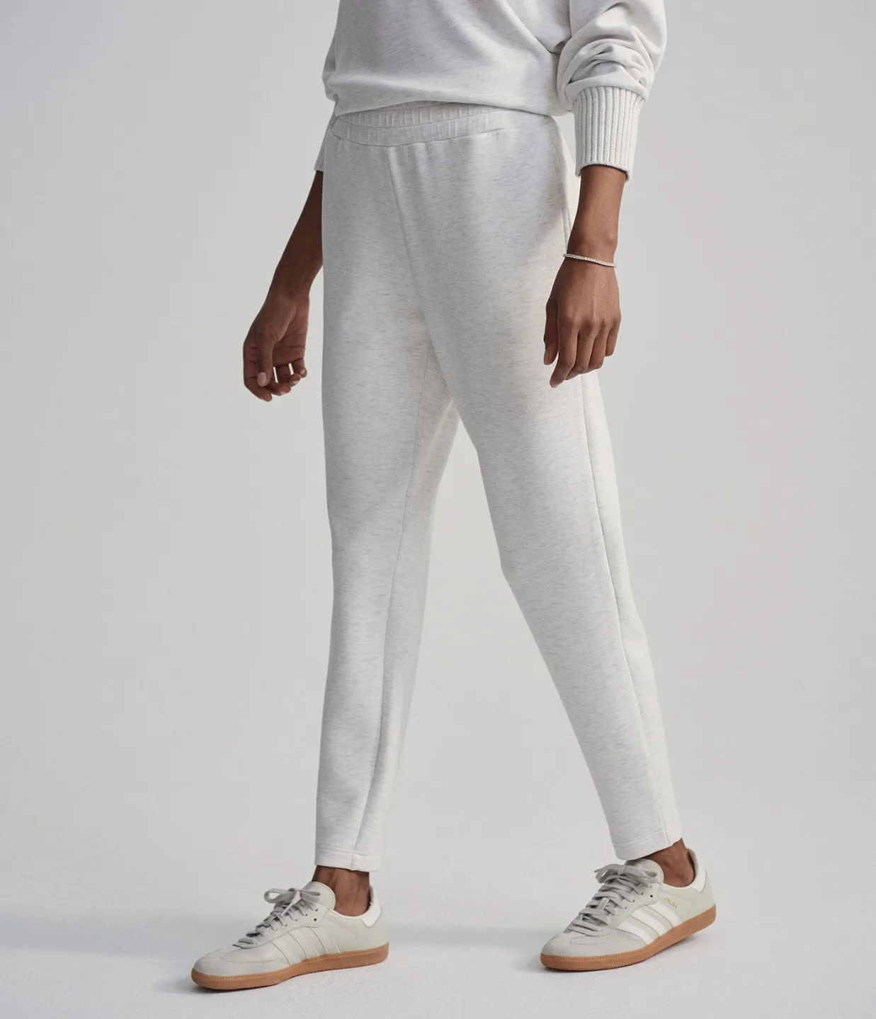 The Slim 25 Pant in Ivory Marle