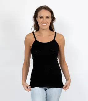 Traditional Thermal RTR Side Seam Free Cami - Black