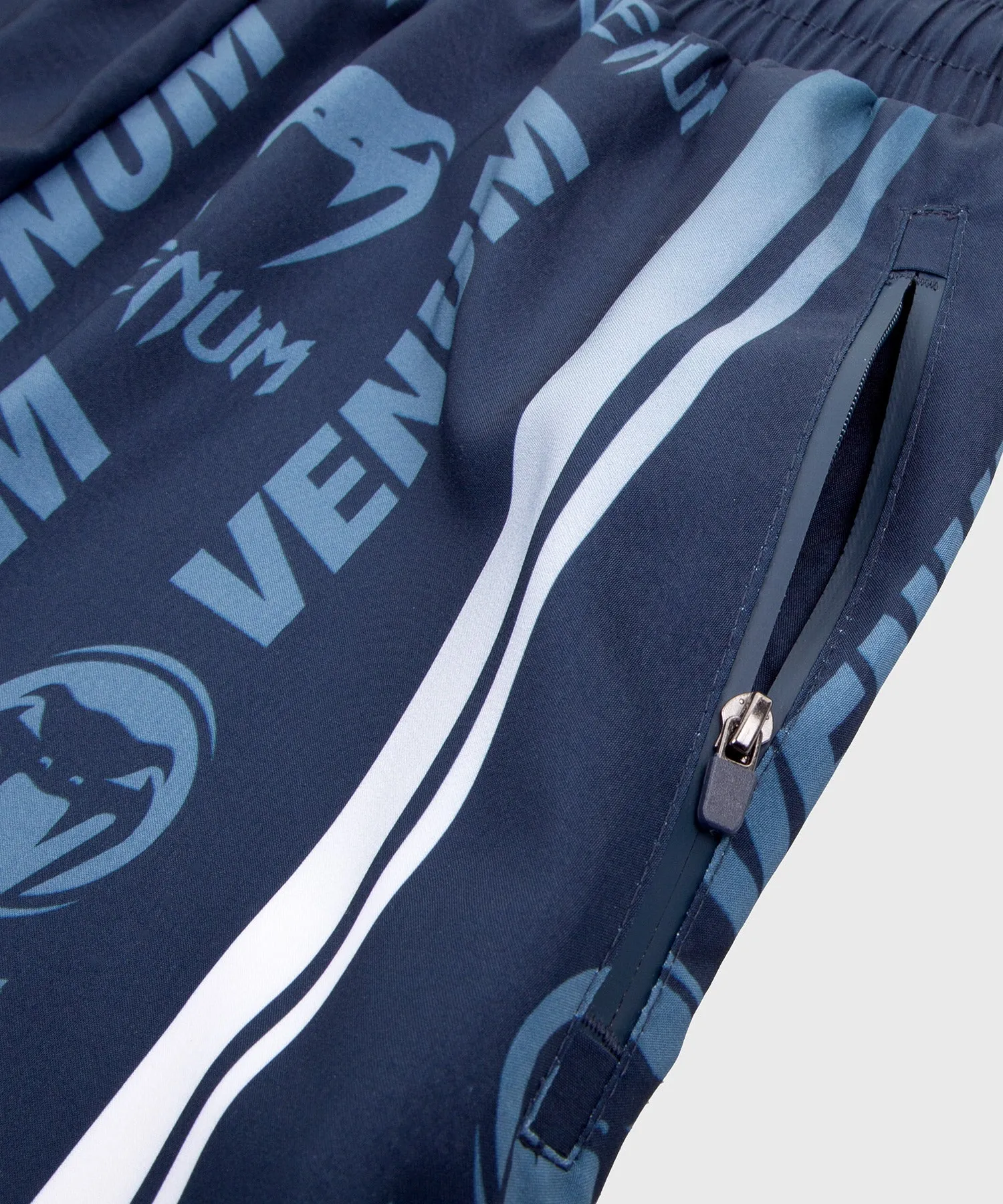 Venum Logos Training Shorts - Navy Blue/White