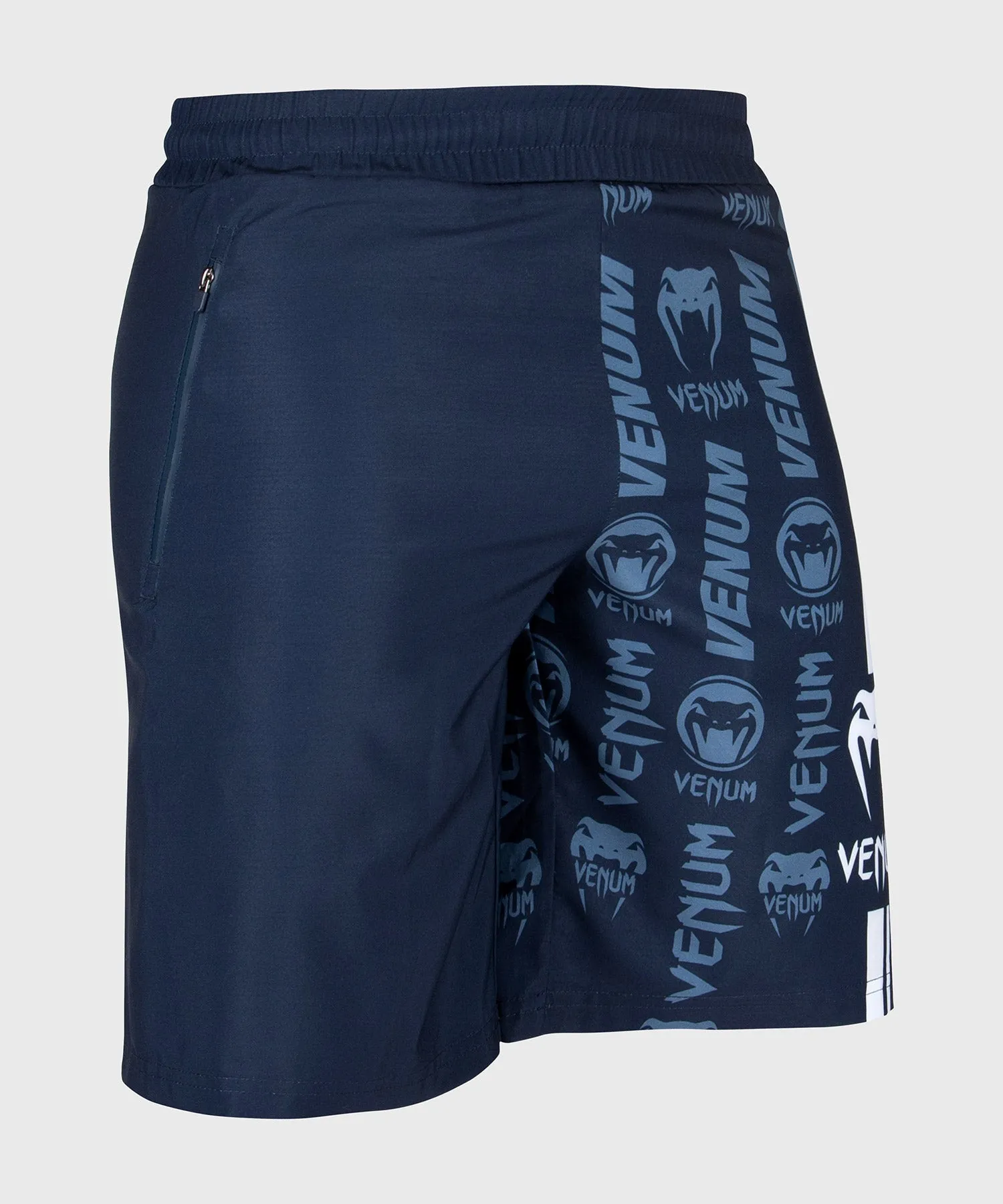 Venum Logos Training Shorts - Navy Blue/White