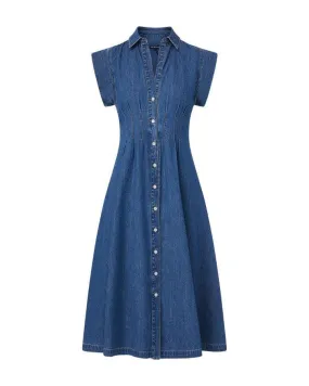 Veronica Beard Ruben Cotton Chambray Dress