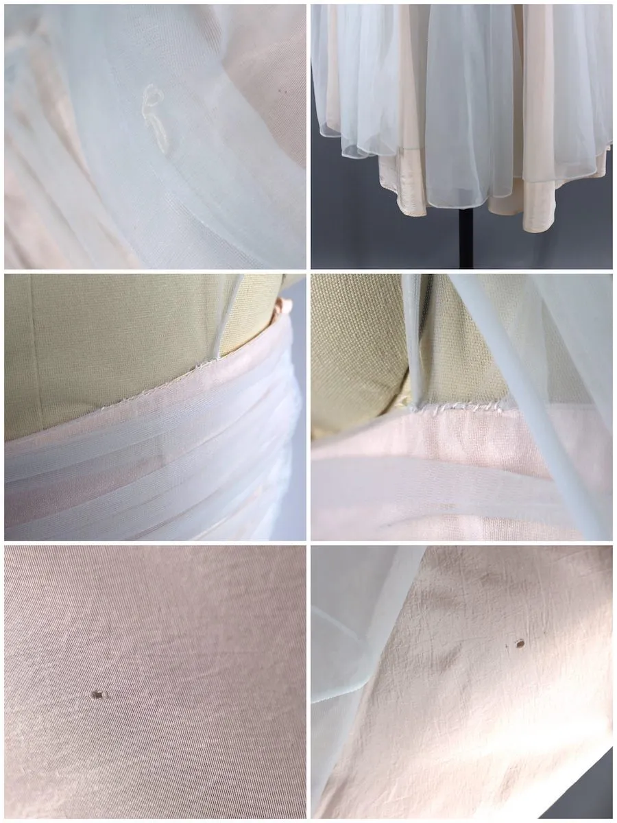 Vintage Pastel Blue Chiffon Gown