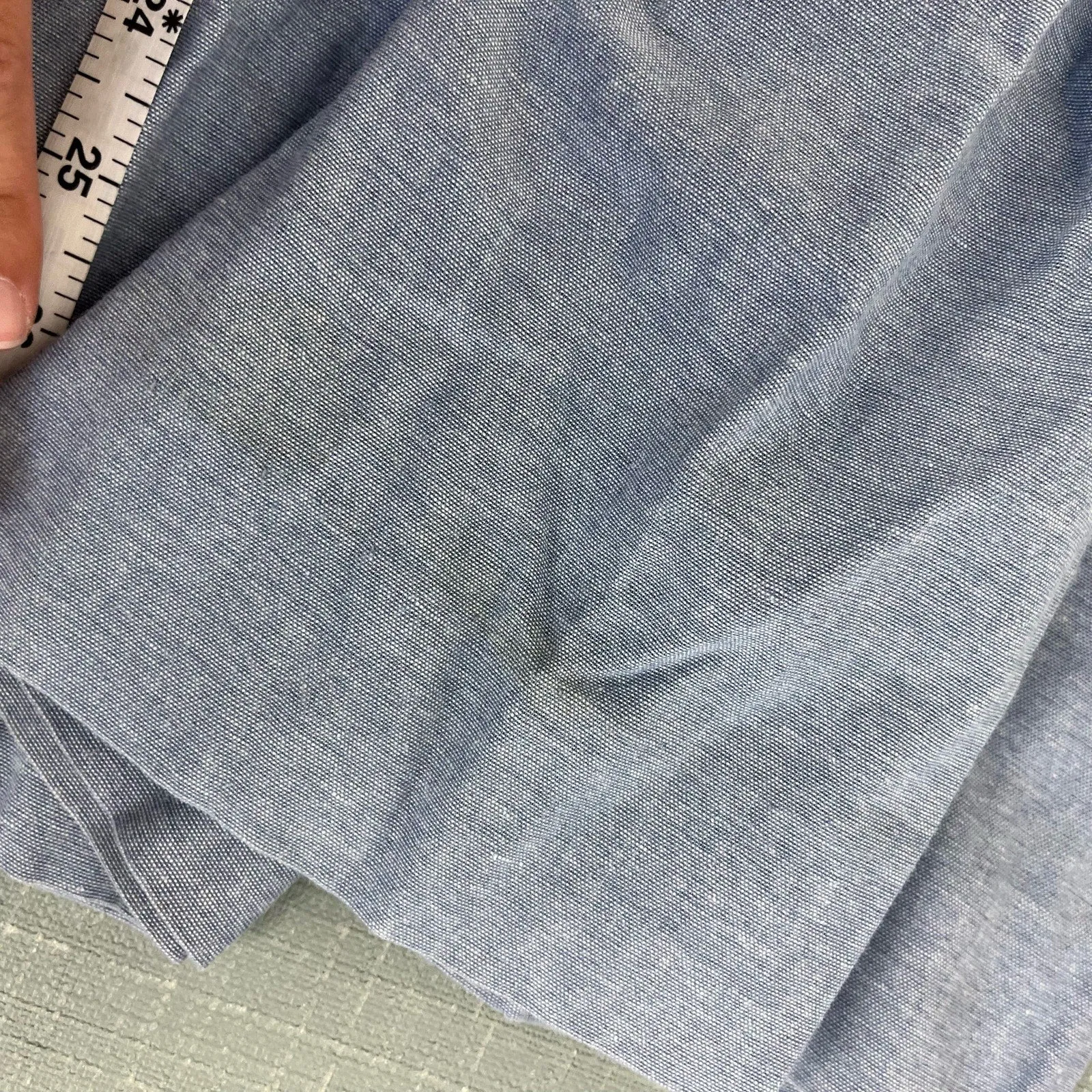 Vintage Polly Flinders Chambray Ruffle Plaid Dress 6