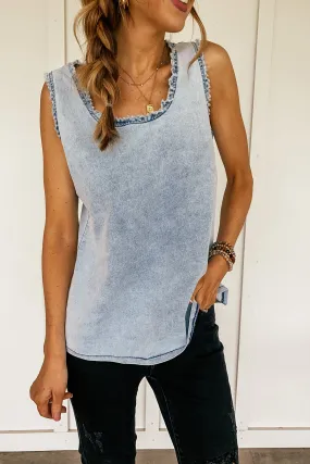 Vintage Washed Chambray Tank