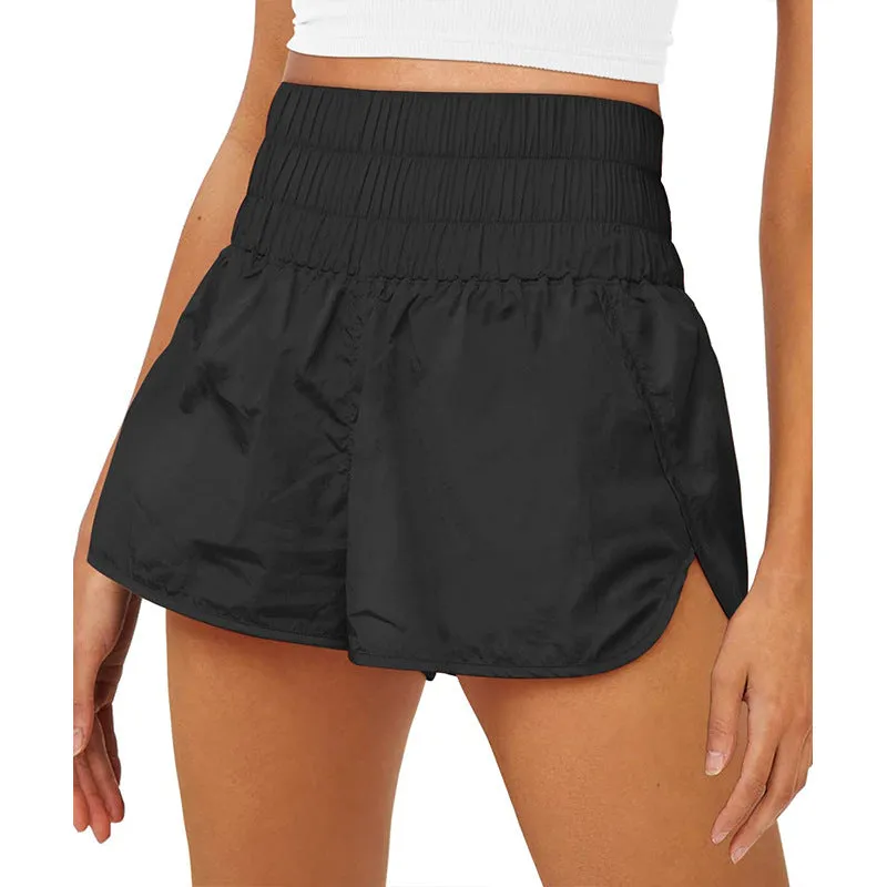 Womens High Waisted Athletic Shorts Elastic  Running Shorts Quick Dry Gym Workout Shorts