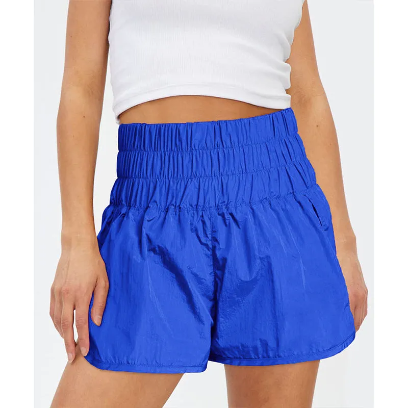 Womens High Waisted Athletic Shorts Elastic  Running Shorts Quick Dry Gym Workout Shorts