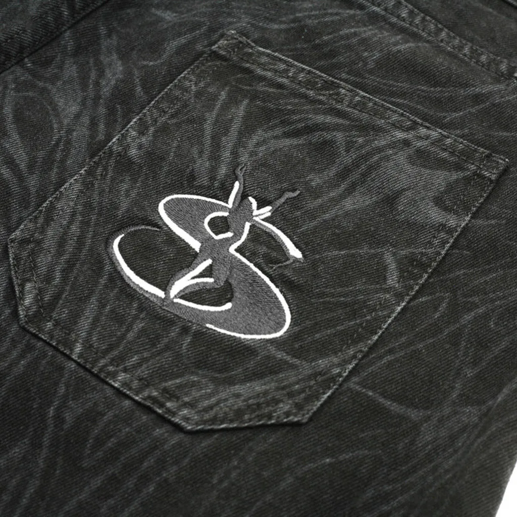 Yardsale - Ripper Denim Shorts - Black